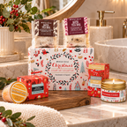 Wild Olive Christmas Luxury Spa Set - Bath Melt, Candle, Soap, Shower Pod, Bath Tea Bags