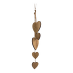 Wooden Cluster Heart Hangers White & Neutral