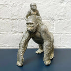 Silver Gorilla With Baby