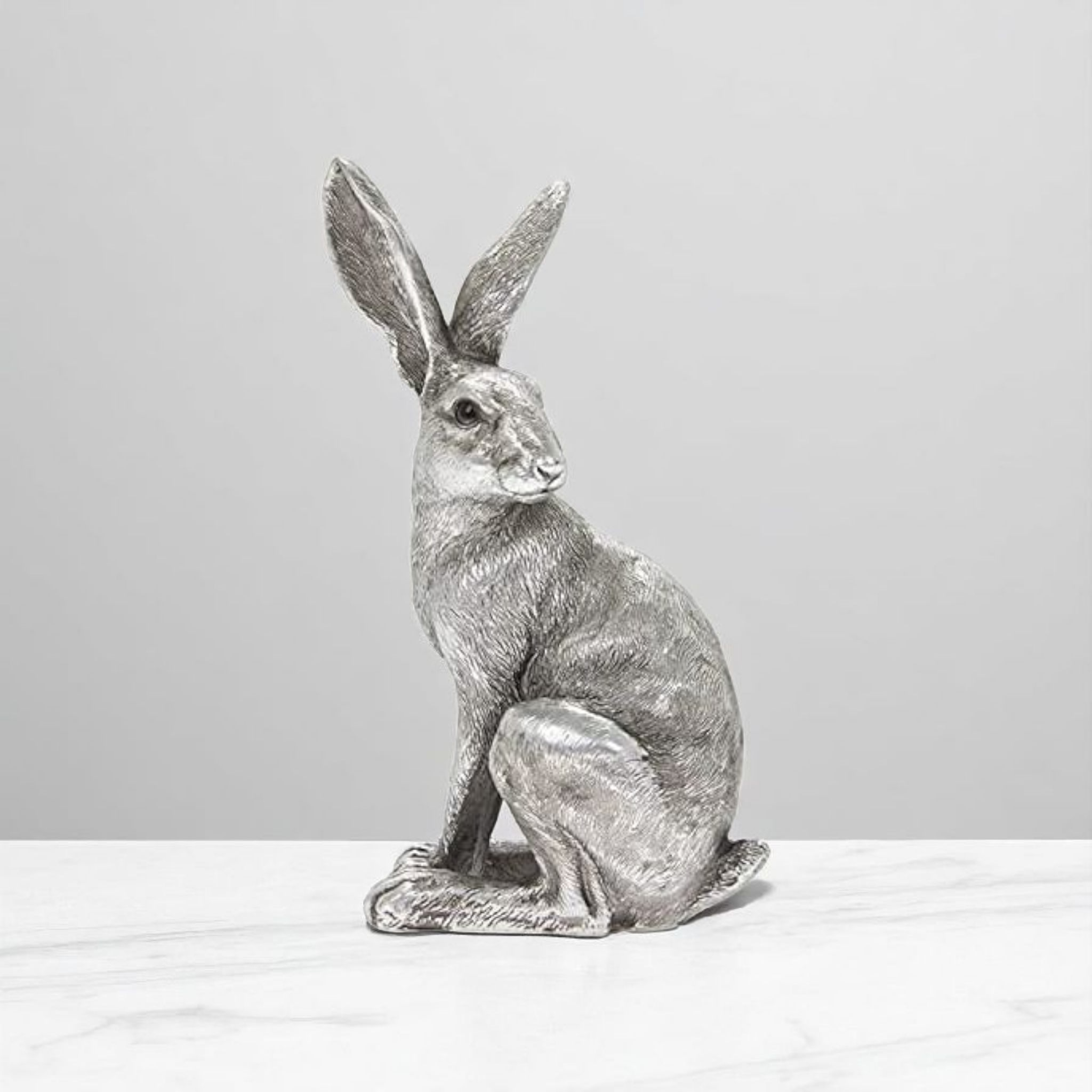 Silver Sitting Hare