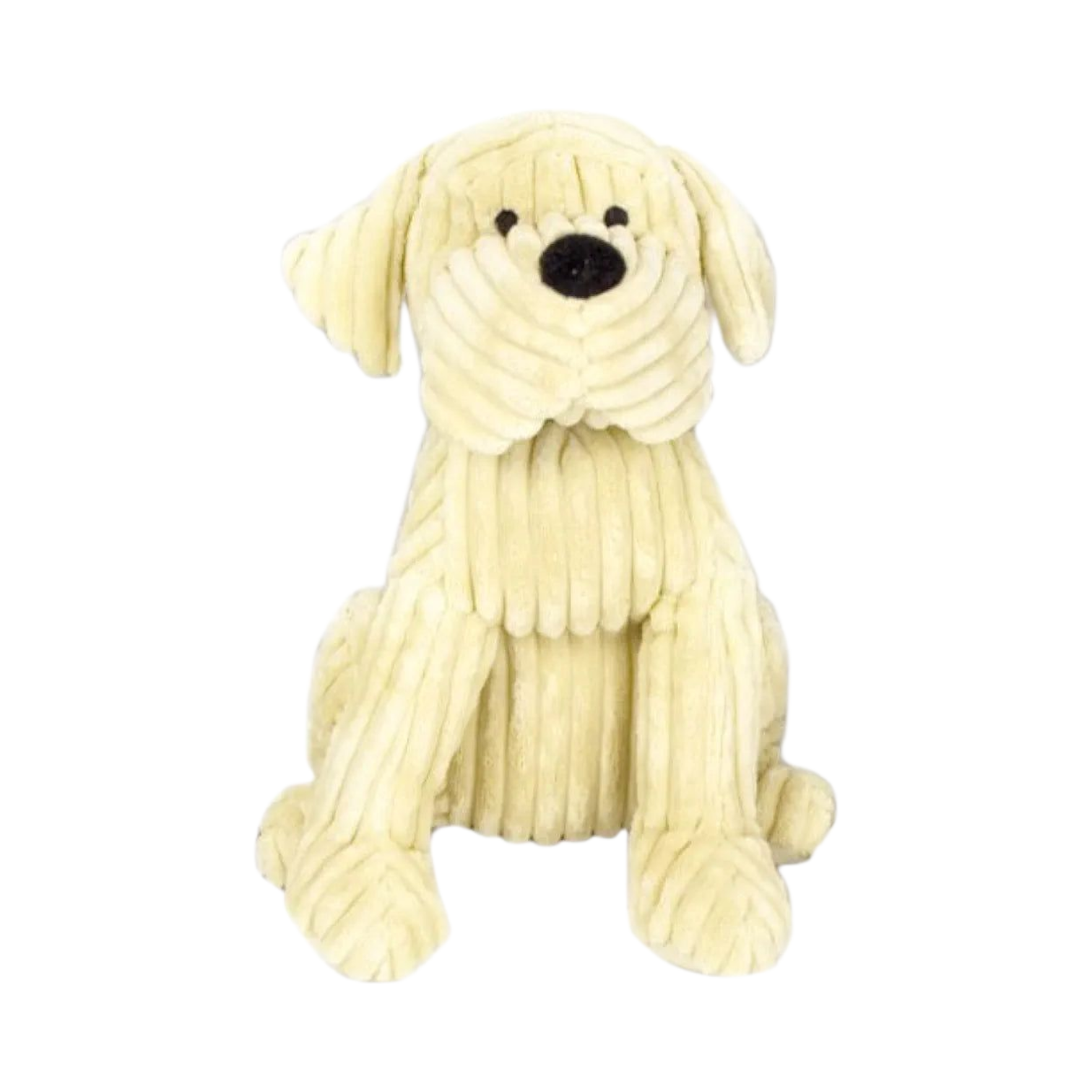 Ribbed Corduroy Dog Doorstop Cream