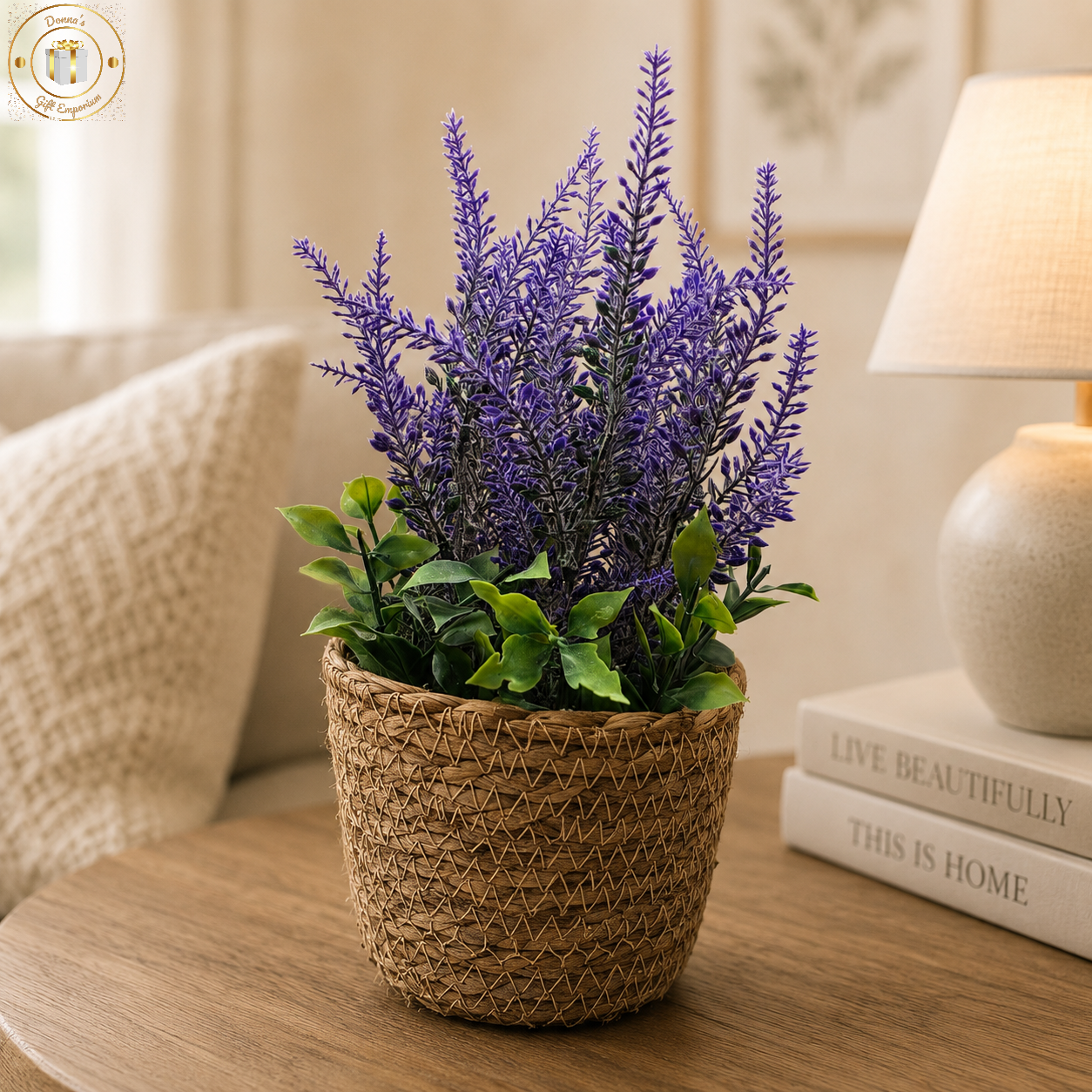 Faux Purple Lavender Plant