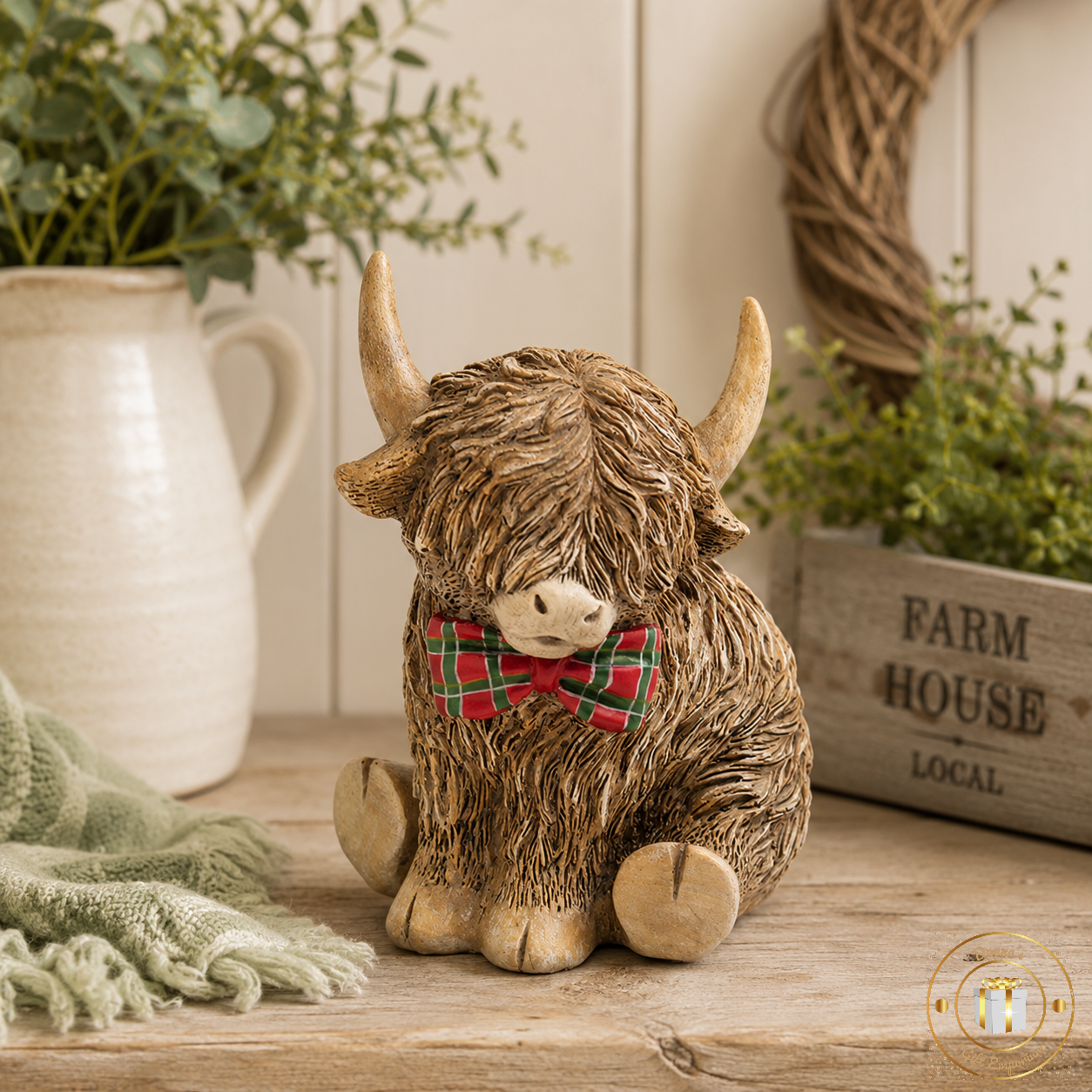 Tartan Dickie Bow Tie Highland Cow