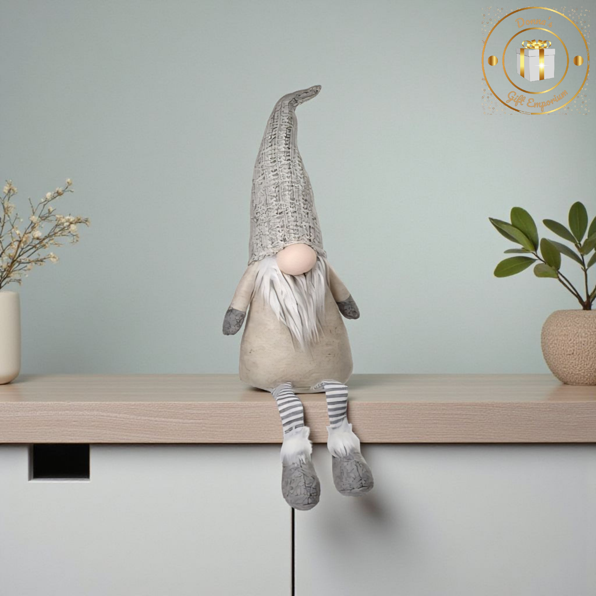 Grey & Beige Gonk - Shelf Sitter