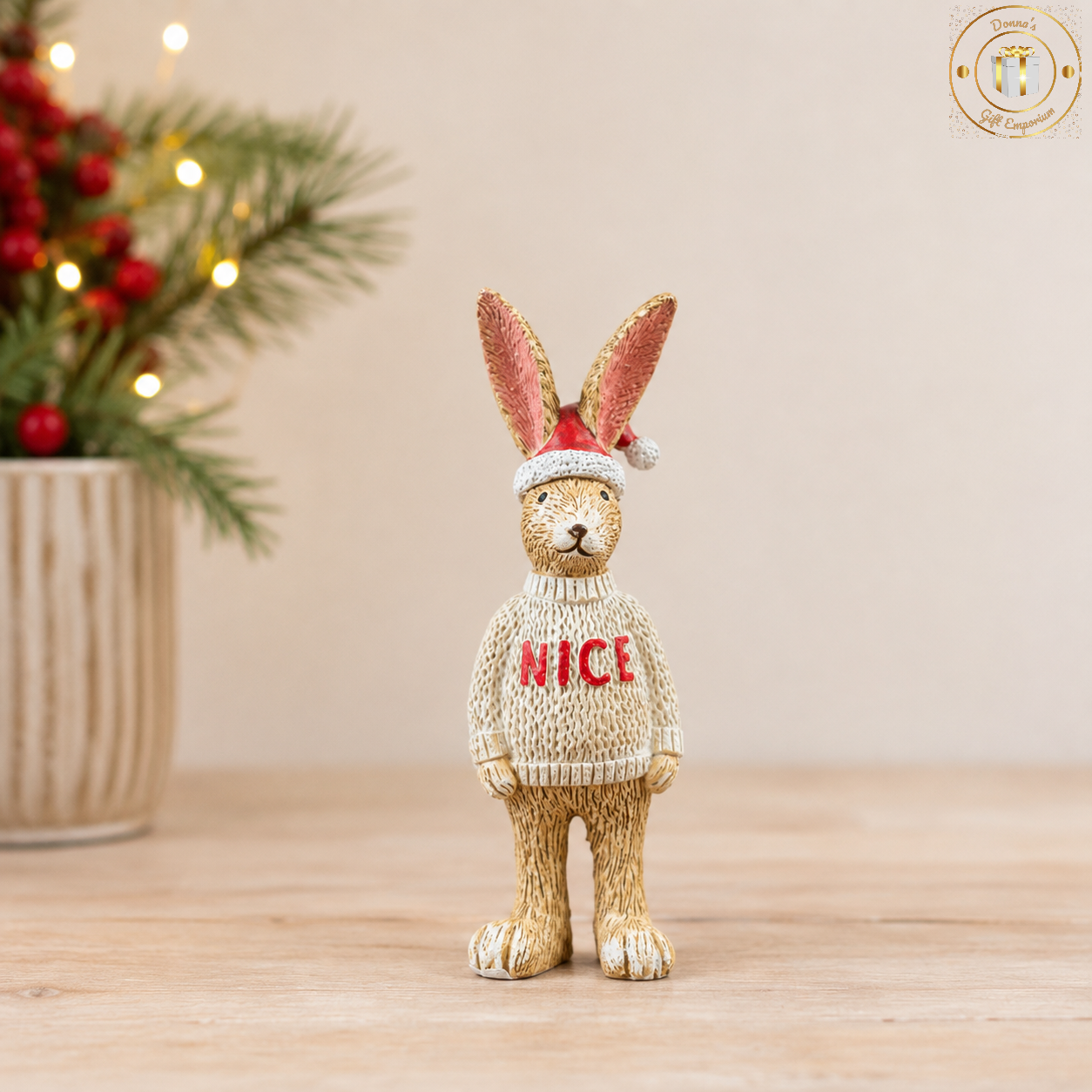 Festive “NICE” Christmas Rabbit