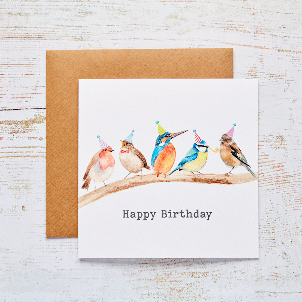 Birds - Happy Birthday Card