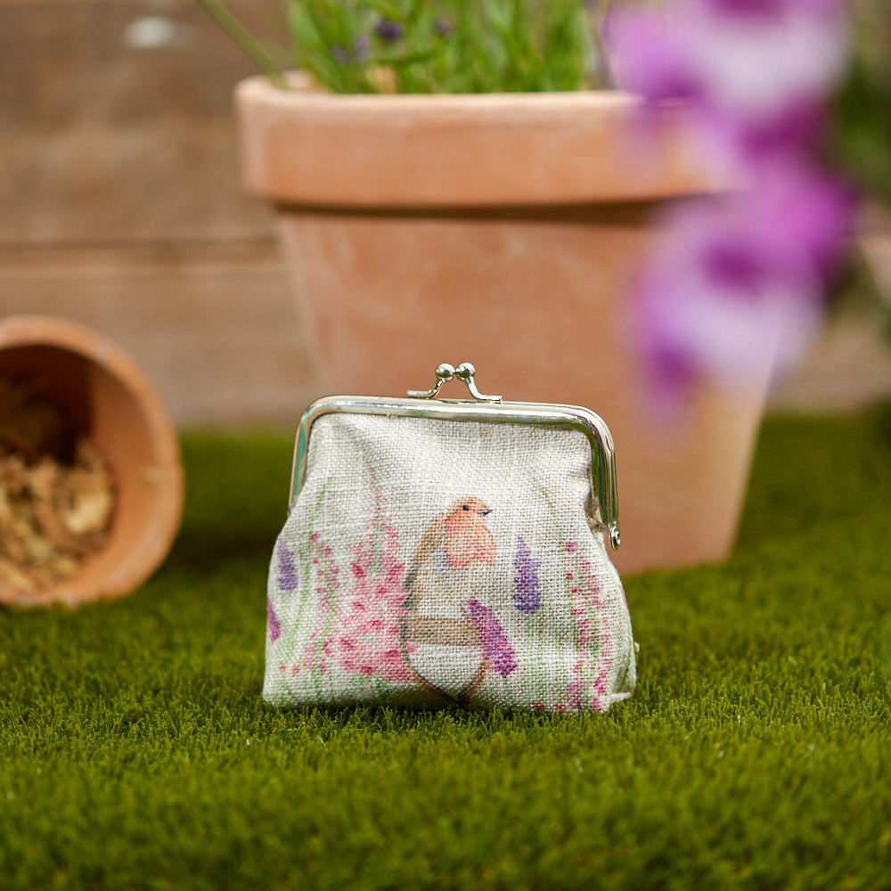 Robin Canvas Coin Purse & Make-Up Bag