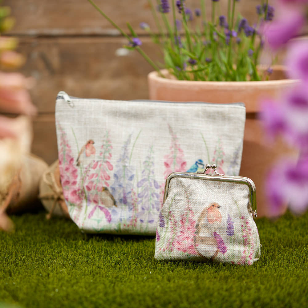 Robin Canvas Coin Purse & Make-Up Bag