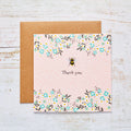 Thank You Card - Flowers & Bee