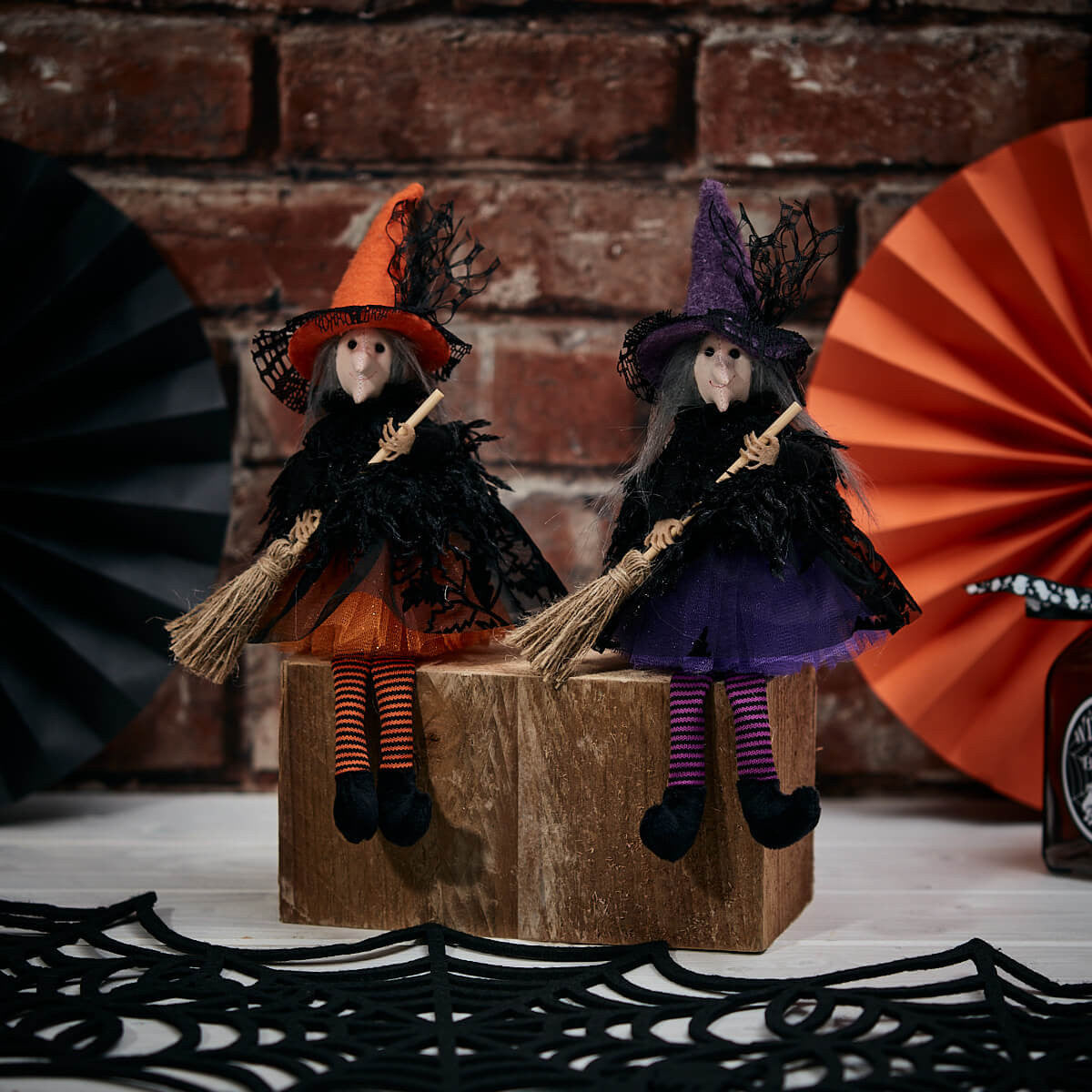 Witch Shelf Sitters With Broom