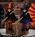 Witch Shelf Sitters With Broom