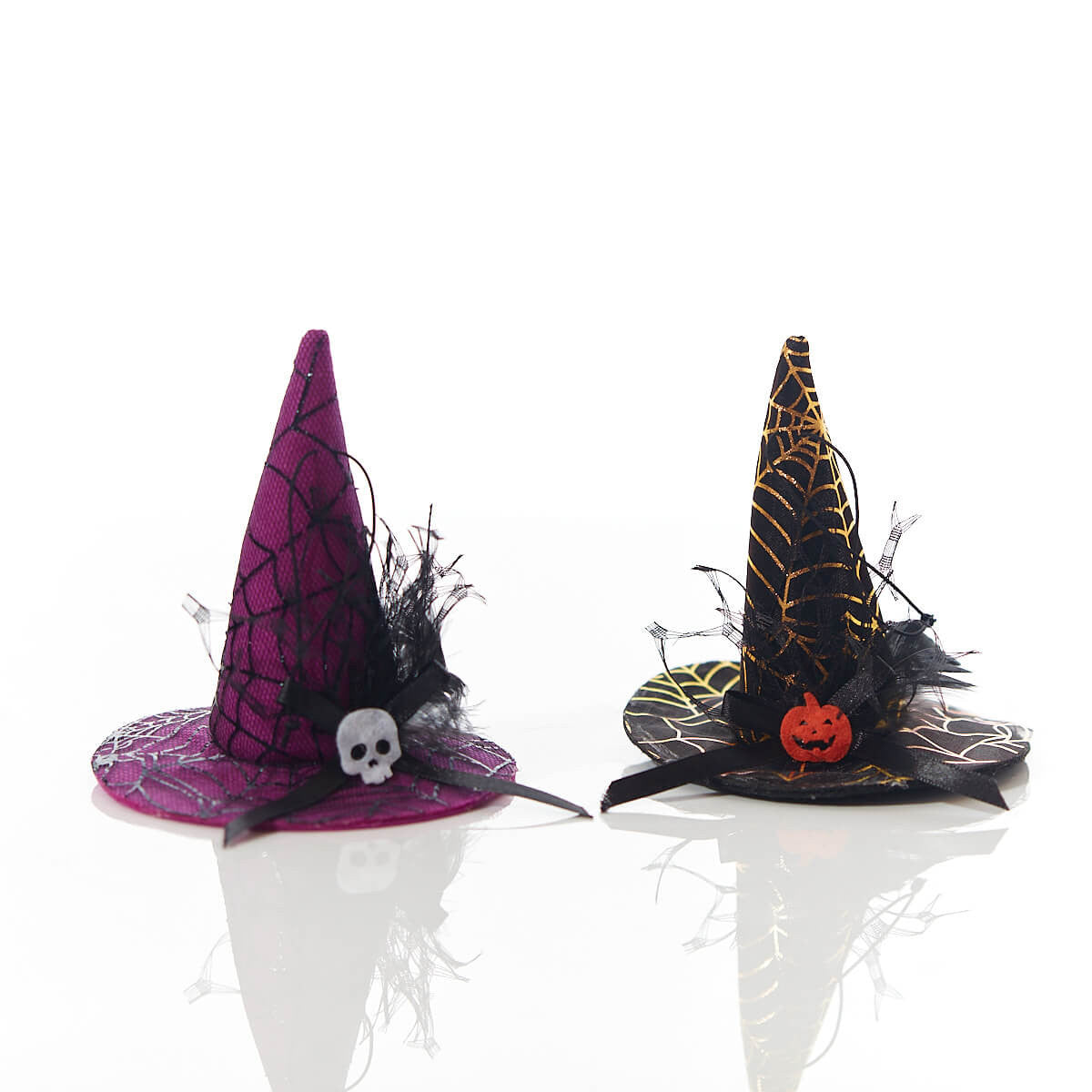 Halloween Witch Hat Hanger - Skull & Pumpkin