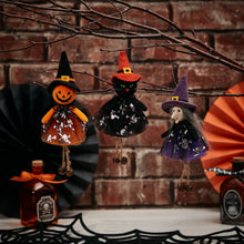 Load image into Gallery viewer, Hanging Pumpkin Cat &amp; Witch PRE-ORDER
