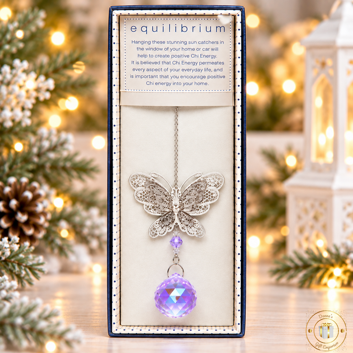3D Butterfly & Crystal Suncatcher
