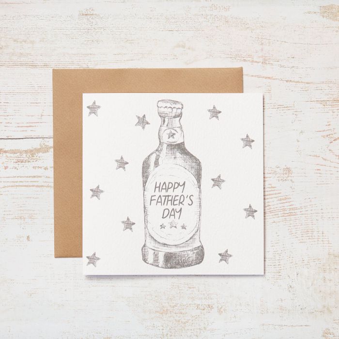 Happy Father's Day Card Beer Bottle