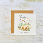 Happy Birthday Card Golden Labrador Dog