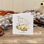 Happy Birthday Card Golden Labrador Dog