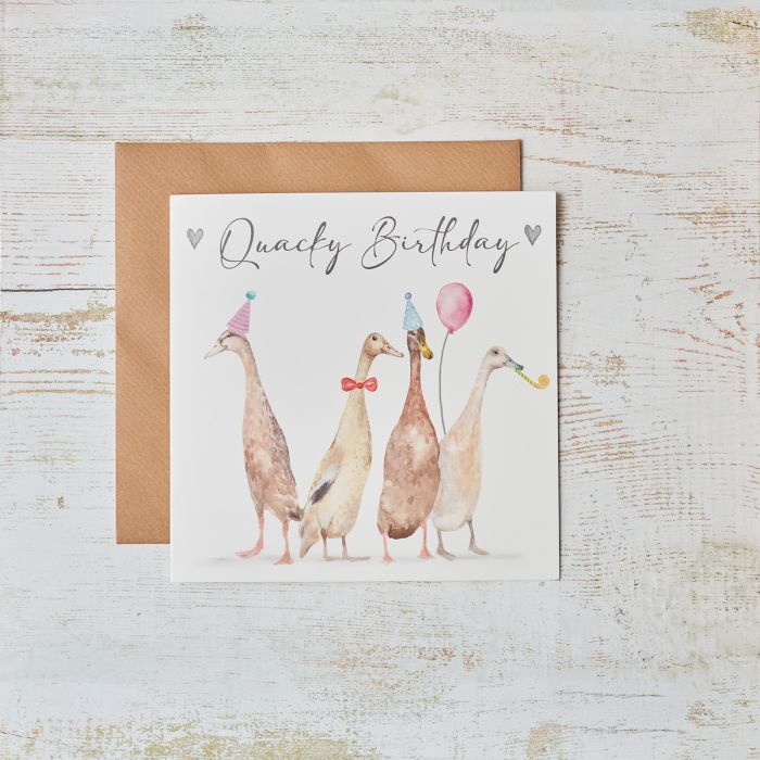 Quackers Ducks - Happy Birthday Card