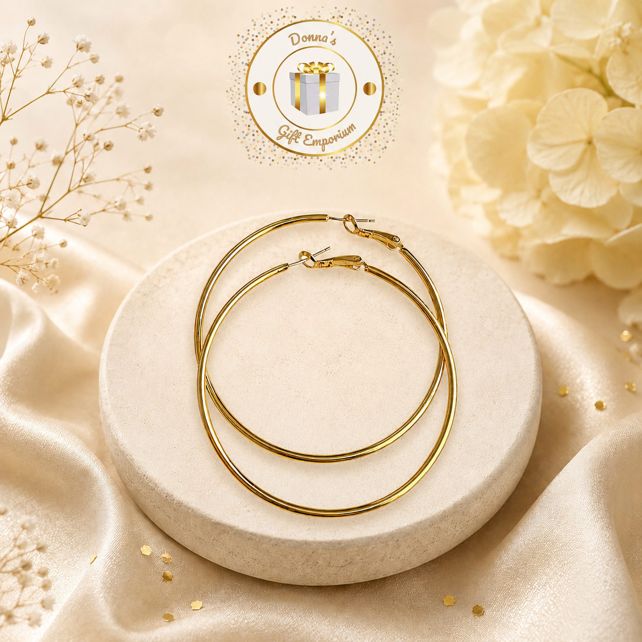 Large Hoop Hoops in Gold