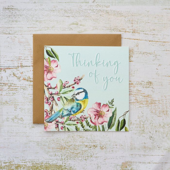 Thinking Of You Card - Garden Birds