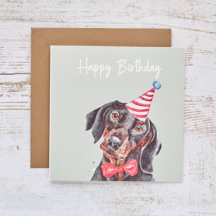 Happy Birthday Dachshund Dog Card