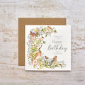 Happy Birthday Card Garden Birds