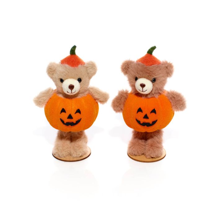 Teddy Bear Pumpkins Soft Plush Stood - Pair *** PRE-ORDER ***