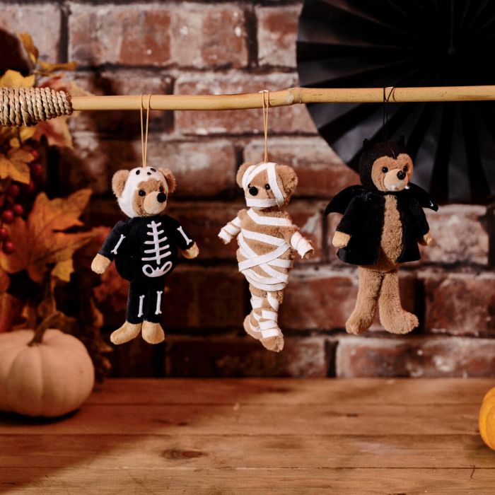 Spooktacular Bear Hangers - Skeleton, Mummy & Vampire - Set of 3