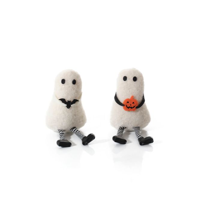 Ghost Shelf Sitters Bat & Pumpkin