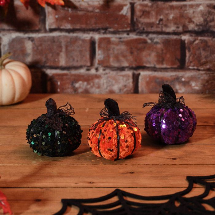 Spooktacular Halloween Sequin Pumpkins PRE-ORDER