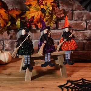 Spooktacular Halloween Sequin Shelf Sitting  Witches PRE-ORDER