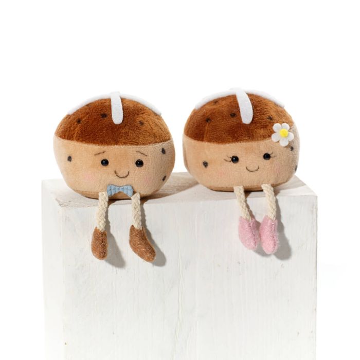 Hot Cross Bun Soft Plush Shelf Sitter - Boy Girl
