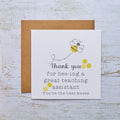 Thank You Bee Teaching Assistant Card