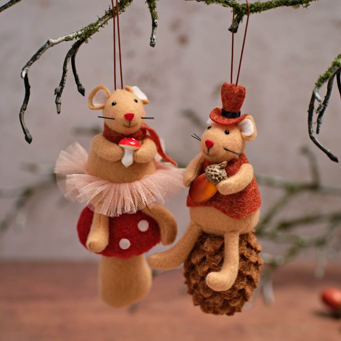 Toadstool Tales Textile Mr & Mrs Mouse Hangers - Pair *** PRE-ORDER ***