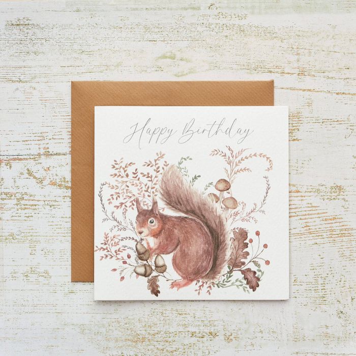 Happy Birthday Squirrel Card