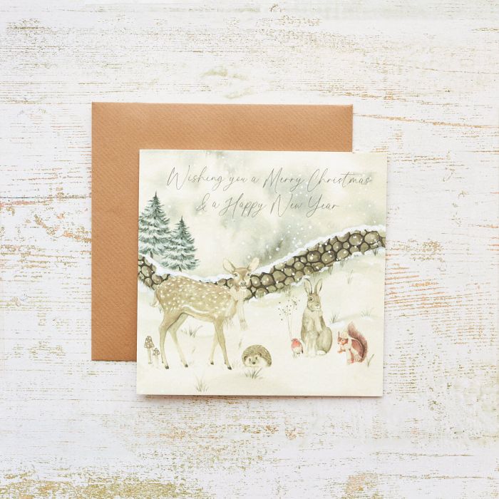 Country Animals Merry Christmas & Happy New Year Card