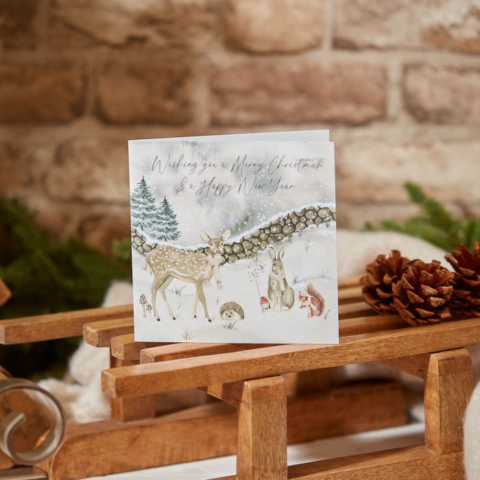 Country Animals Merry Christmas & Happy New Year Card