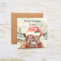 Christmas Highland Cow Card Moo