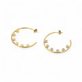 Clear Cubic Zirconia Hoop Earring in Gold