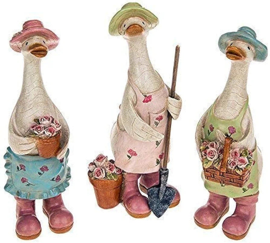 Sarah, Sam & Sally - Floral Garden Ducks
