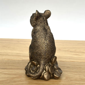 Bronze Mouse Holding Berry