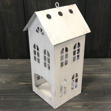 White T-Light House - Large