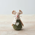 Fabric Green and Beige Mouse