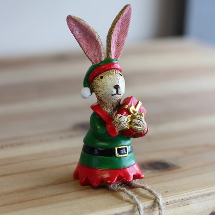 Christmas Elf Bunny - Shelf Sitter