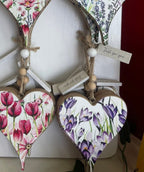 Wooden Hanging Message Hearts - Thinking Of You,  Lots Of Love, You're The Best, Just For You, Sending Love