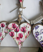 Wooden Hanging Message Hearts - Thinking Of You,  Lots Of Love, You're The Best, Just For You, Sending Love