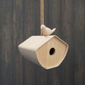 Ecco Friendly Natural Bamboo Japandi Birdhouse - Cream
