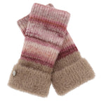 Super Soft Colour Block Fur Cuff Fingerless Glove