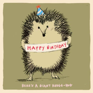 Happy Birthday Hedgehog Hug Card