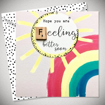 Hope You Are Feeling Better Soon Card - Get Well - Scrabble Tile